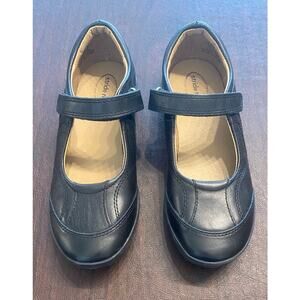 Stride Rite Carla Black Leather Mary Jane Shoes Girls Size 2.5M Comfort Sole